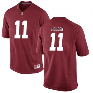 Men's Alabama Crimson Tide #11 Traeshon Holden Crimson Replica NCAA College Football Jersey 2403ZSBD8